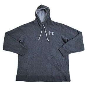 Under Armour Mens 3XL Charged Cotton Storm Coldgear Hoodie Lined Loose Fit Gray